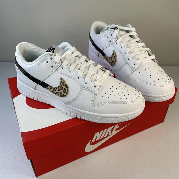 Nike Dunk Low SE Primal White Animal Print Womens 8.5/Mens 7 DD7099-100 - Picture 3 of 5